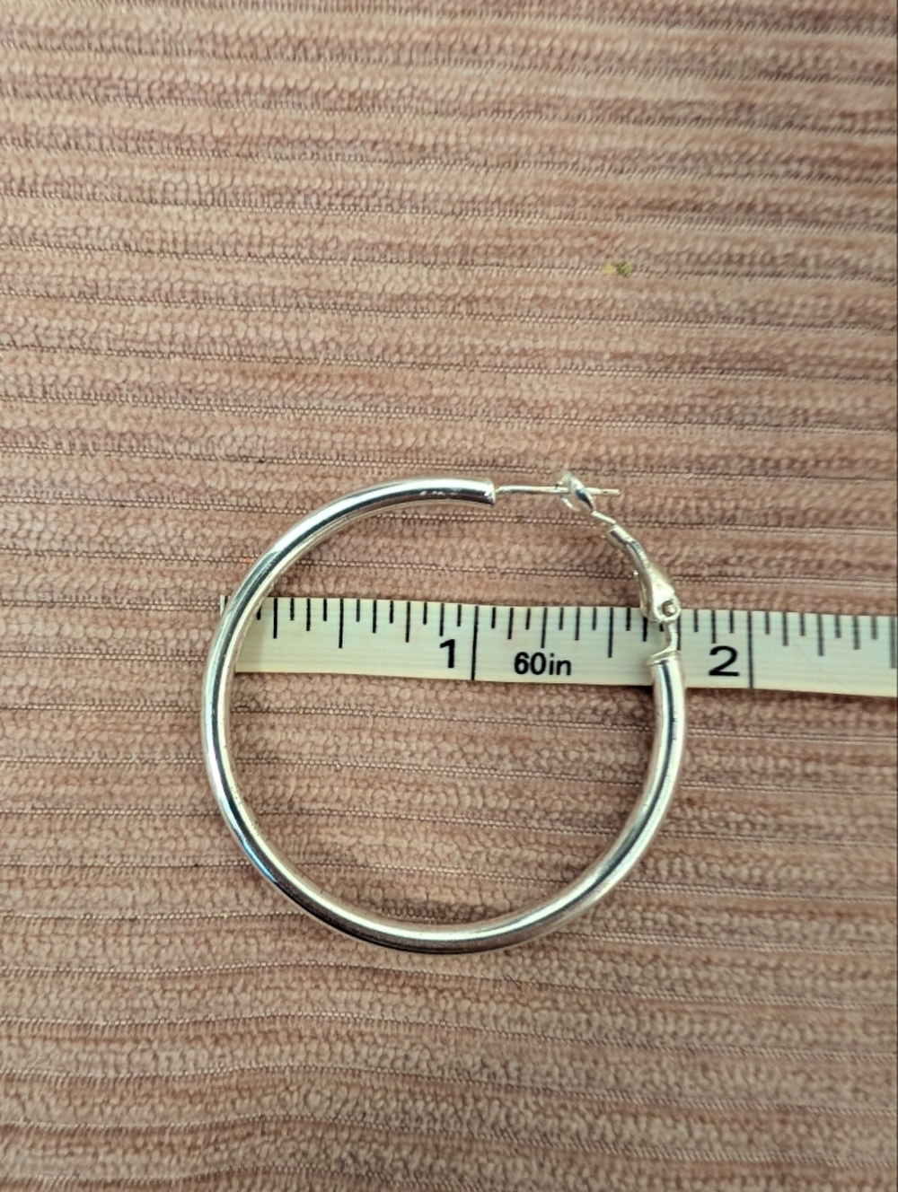 Classic Sterling Silver Hoop Earrings - Picture 6 of 8